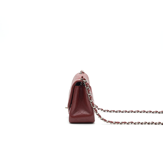 CHANEL MINI SQUARE CARVIAR RED