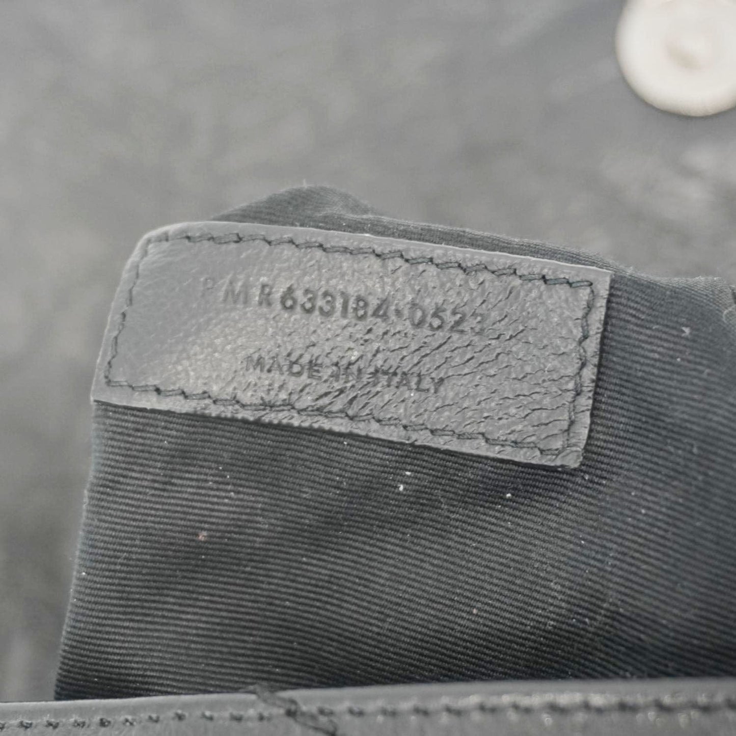 YVES SAINT LAURENT Niki Baby Crinkle Leather Shoulder Bag Black