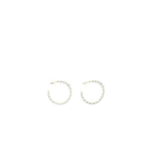 Chanel Round CC Earrings Crystal