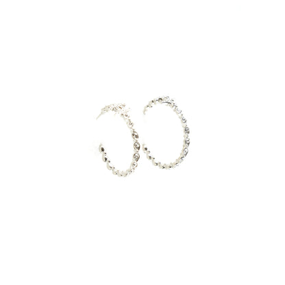 Chanel Round CC Earrings Crystal