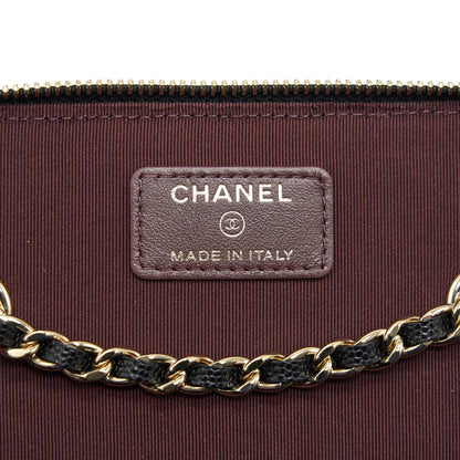 Chanel 22C Long Vanity with Chain Caviar black L