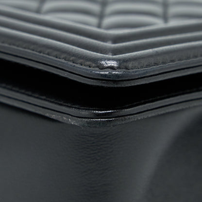 Chanel Medium Boy Bag Lambskin Black Ruthenium