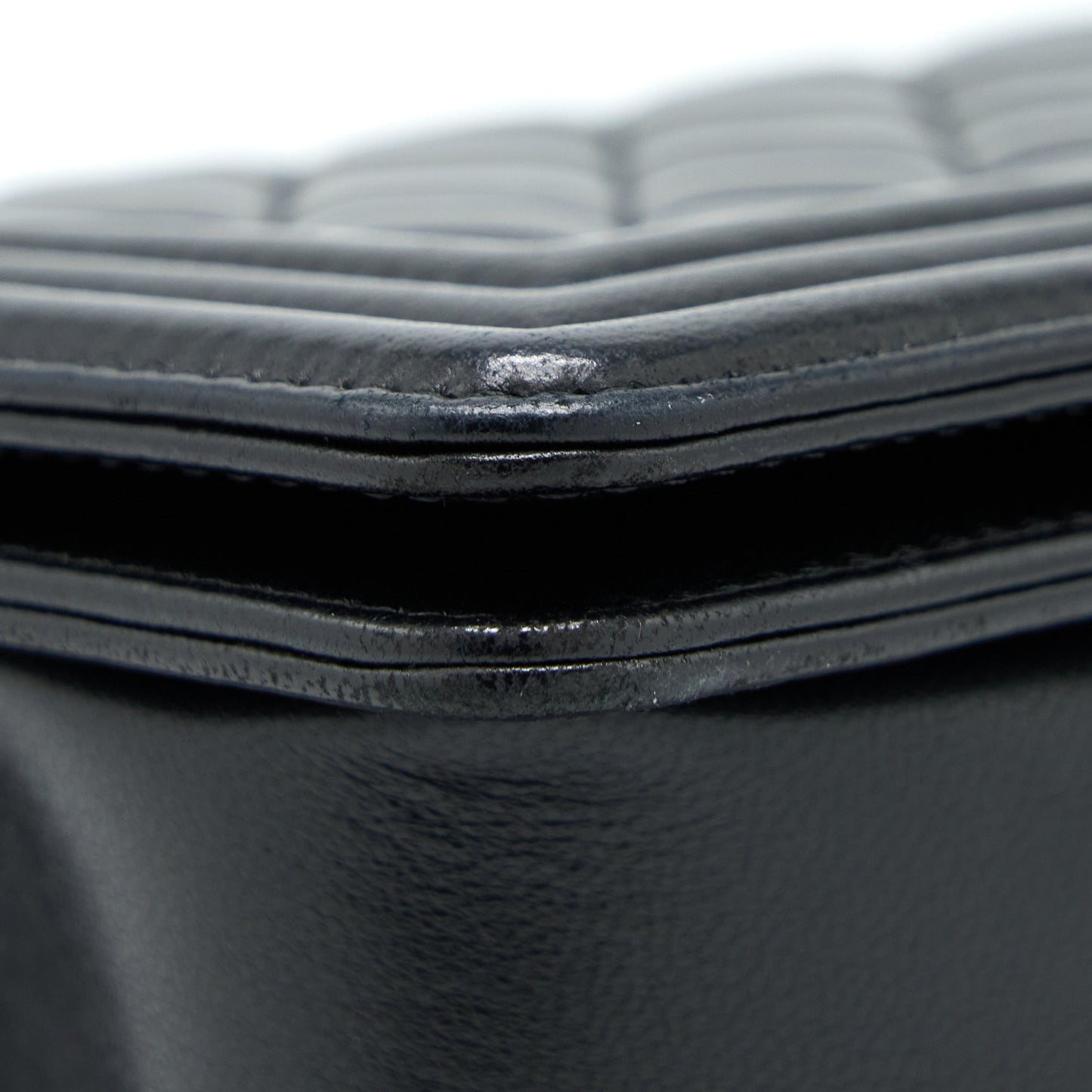 Chanel Medium Boy Bag Lambskin Black Ruthenium