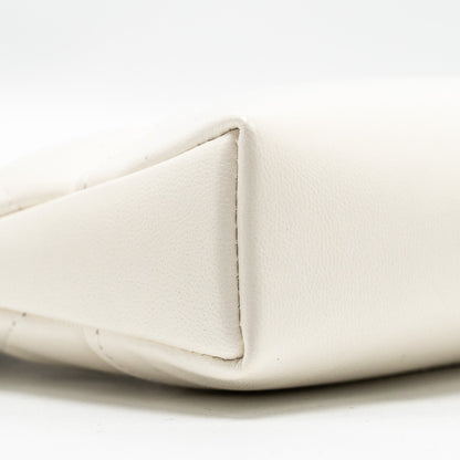 Chanel Mini 31 Clutch with Chain Shiny Calfskin White L (Microchip)