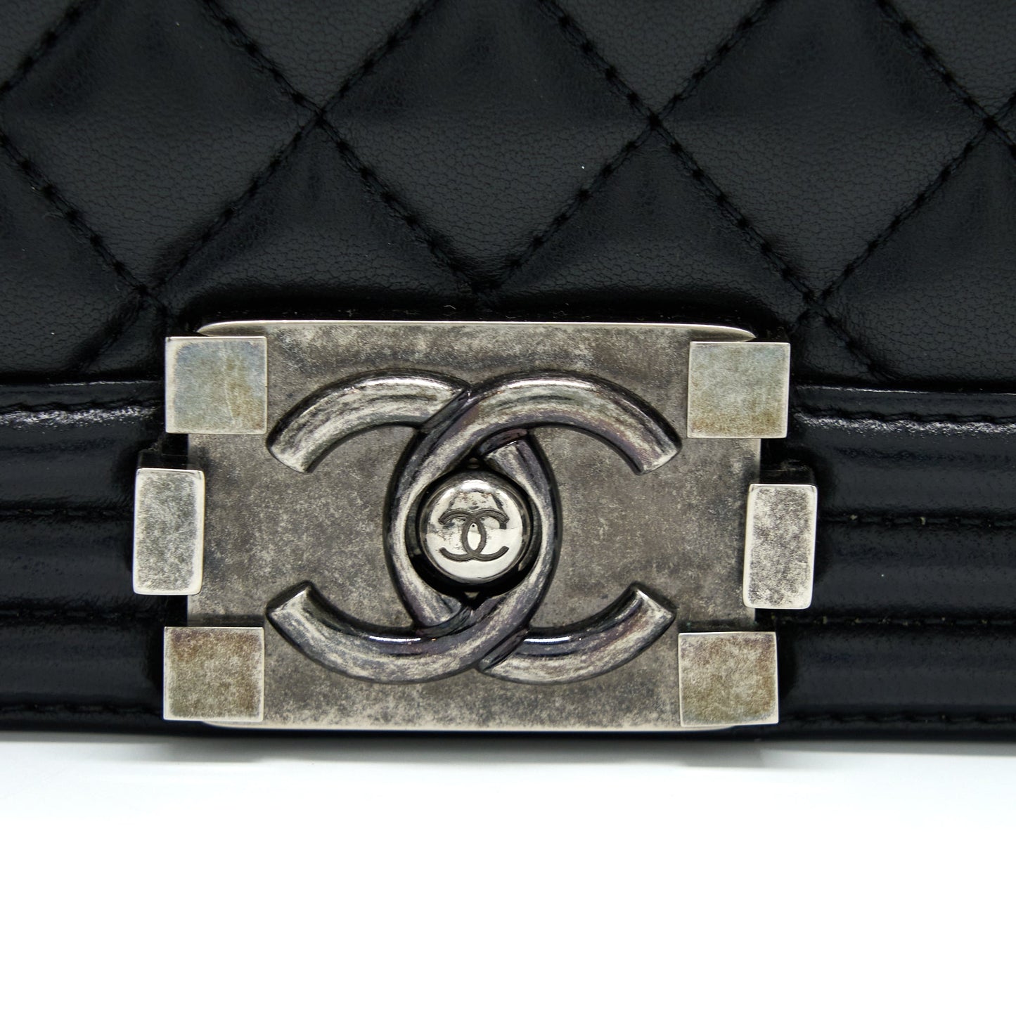 Chanel Medium Boy Bag Lambskin Black Ruthenium