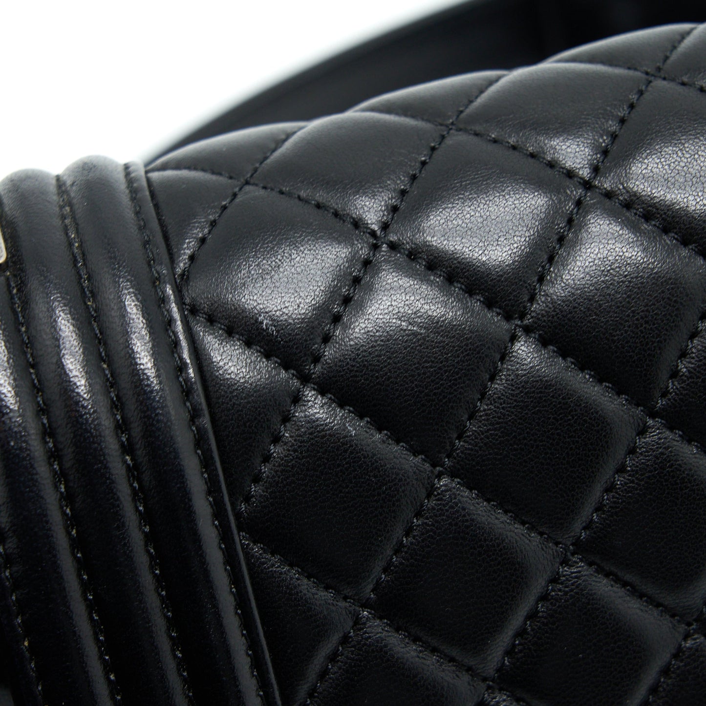 Chanel Medium Boy Bag Lambskin Black Ruthenium