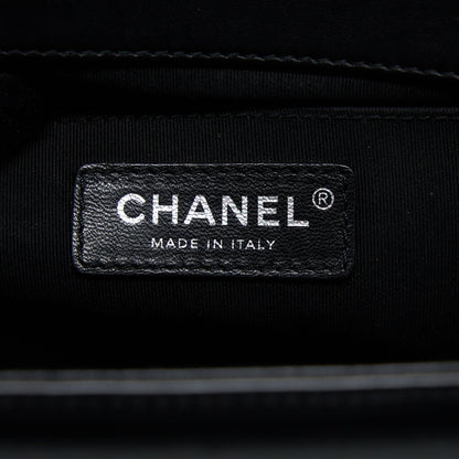 Chanel Medium Boy Bag Lambskin Black Ruthenium