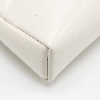 Chanel Mini 31 Clutch with Chain Shiny Calfskin White L (Microchip)