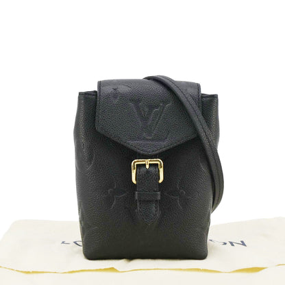 LOUIS VUITTON Tiny Monogram Empreinte Leather Backpack Black
