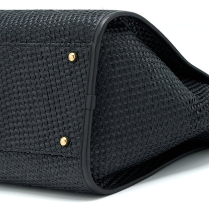 Chanel Black Raffia Deauville Tote Bag