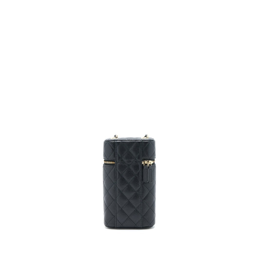 Chanel Vanity Phone Holder with Chain Caviar Black L
