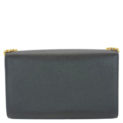 YVES SAINT LAURENT Kate Medium Grain De Poudre Leather Crossbody Bag Black