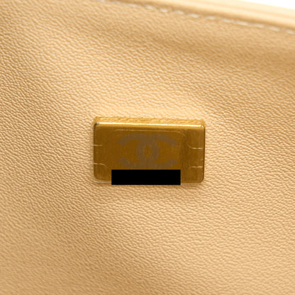 Chanel Medium Classic Flap Bag Lambskin Beige L (Microchip)