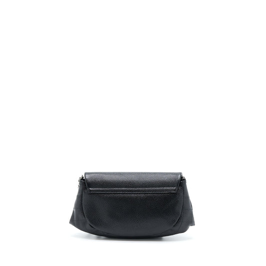 Chanel Half Moon Wallet On Chain Caviar Black