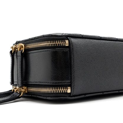 Chanel Letter top Handle Small vanity case caviar Black Brushed (microchip)