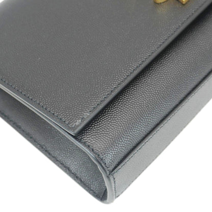 YVES SAINT LAURENT Kate Medium Grain De Poudre Leather Crossbody Bag Black