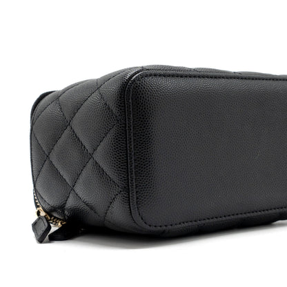 Chanel Long Vanity Case Caviar Black L