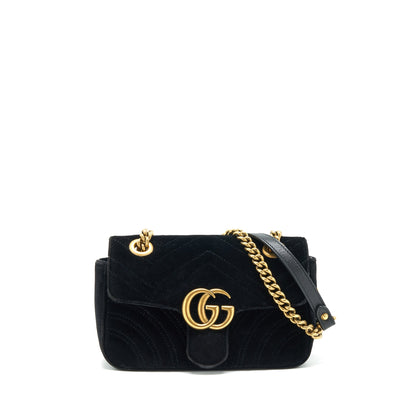 Gucci mini marmont Velvet black