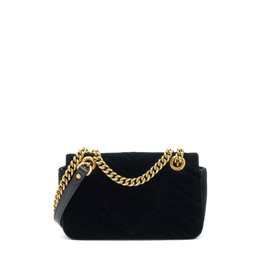 Gucci mini marmont Velvet black