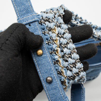 Chanel Small Gabrielle Hobo Bag Denim Blue Multicolour Hardware