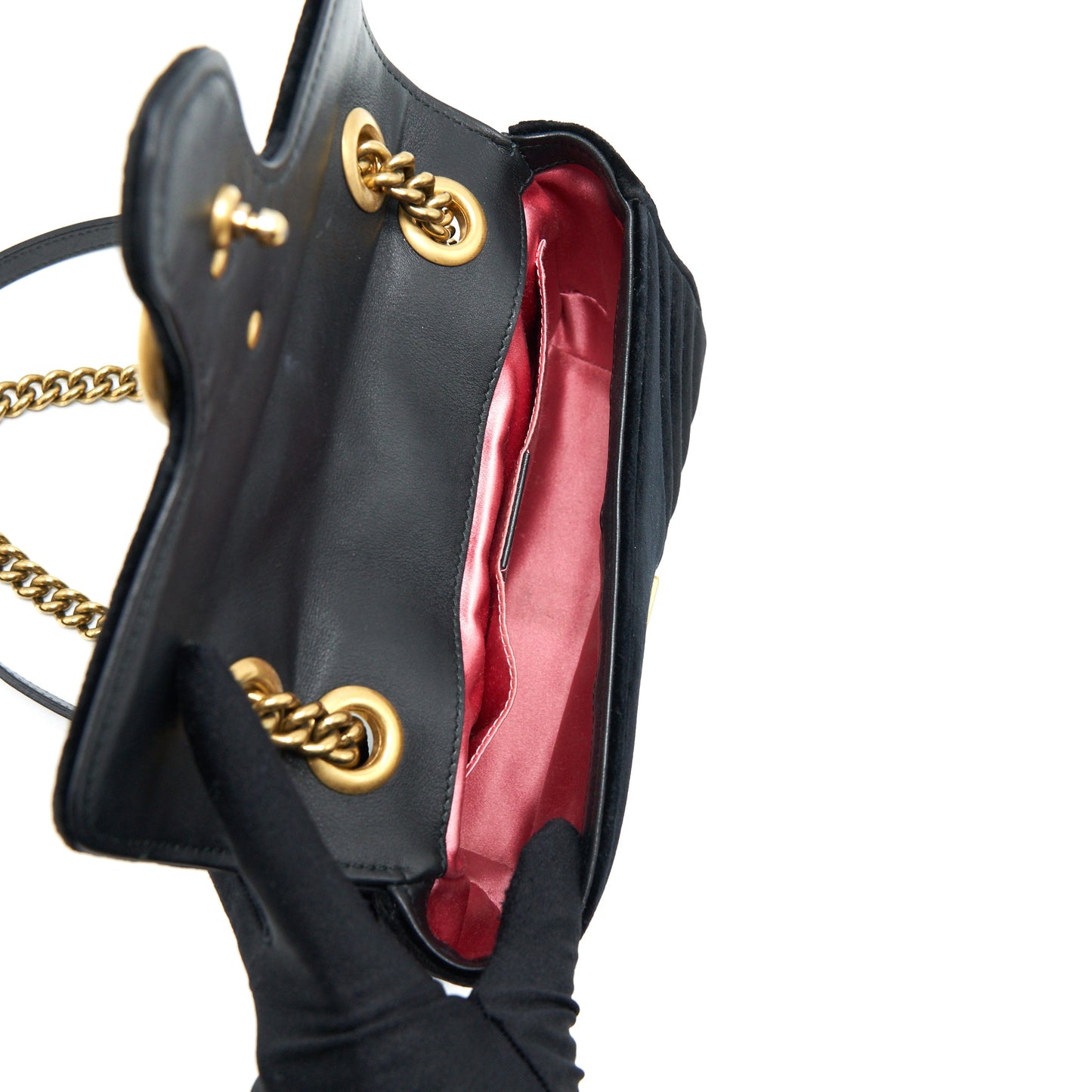 Gucci mini marmont Velvet black