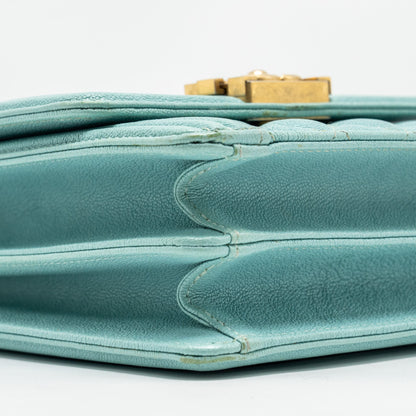 Chanel North South Boy Bag Caviar Light Blue