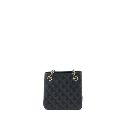 Chanel 23C Mini Bucket Bag Caviar Black L (Microchip)