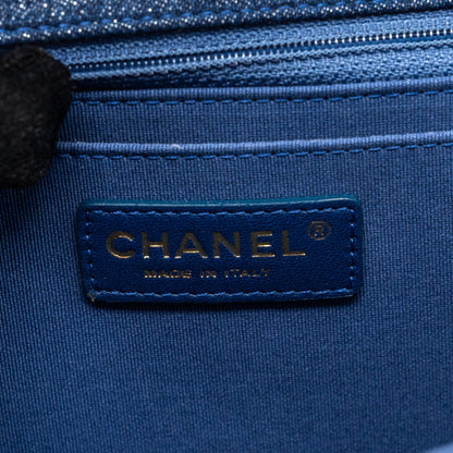 Chanel 23S Flap Backpack Denim Blue Brushed  (Microchip)