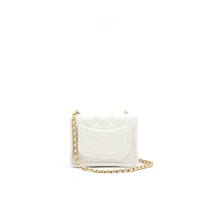 Chanel 2021 Square Flap Cross body White  serial 31