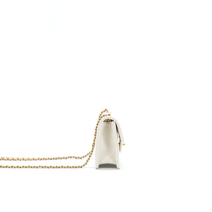 Chanel 2021 Square Flap Cross body White  serial 31