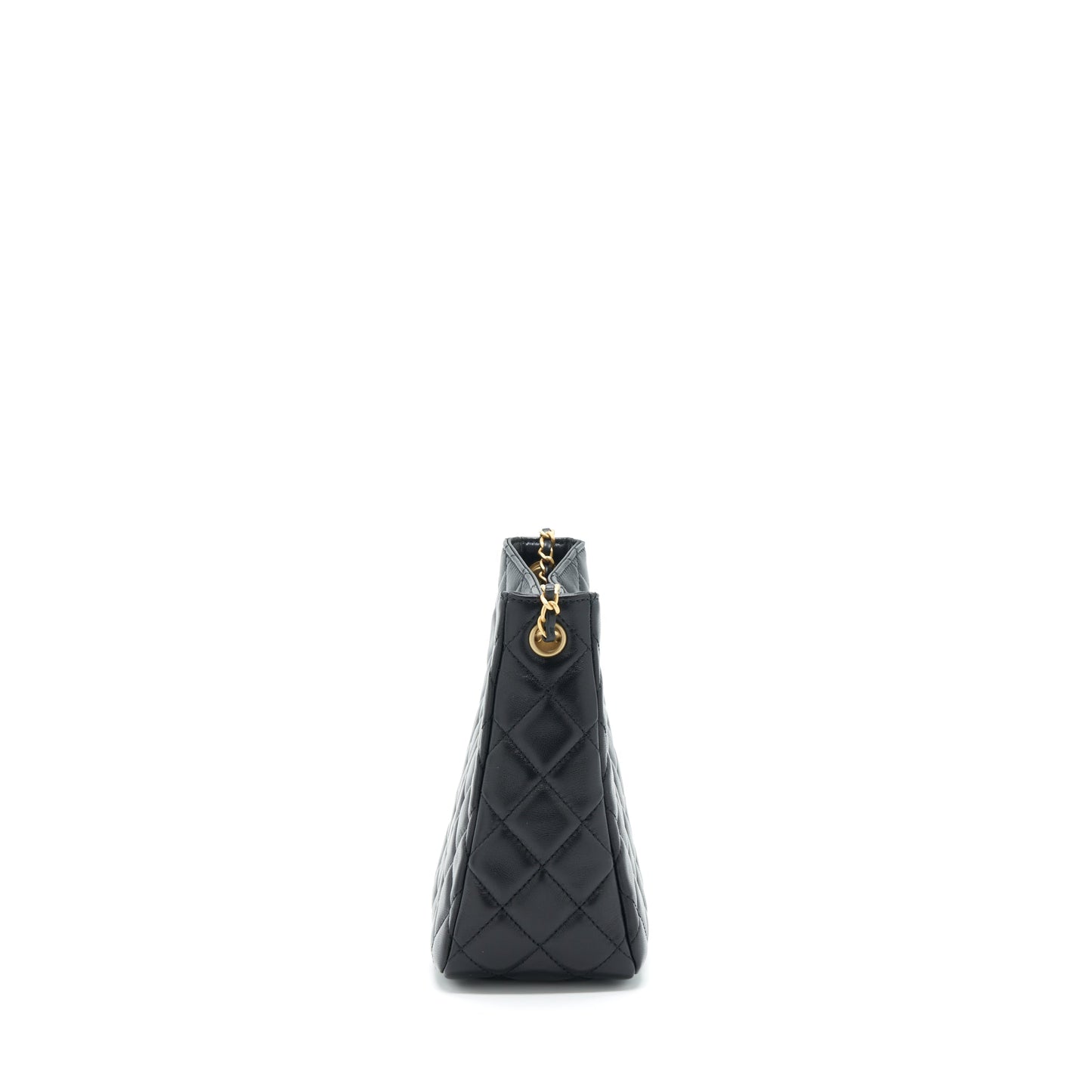 Chanel 22S Pearl Crush Hobo Bag Lambskin Black