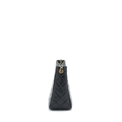 Chanel 22S Pearl Crush Hobo Bag Lambskin Black