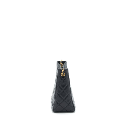 Chanel 22S Pearl Crush Hobo Bag Lambskin Black