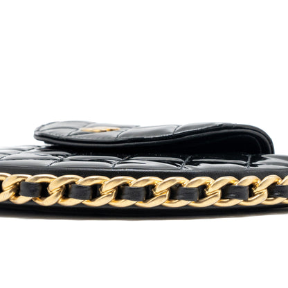 Chanel 23K Hoop Bag Patent leather black  (microchip)