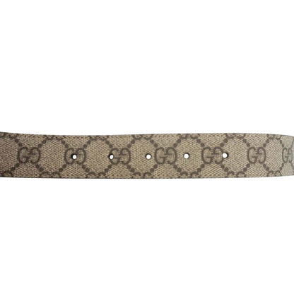GUCCI Interlocking Buckle GG Supreme Canvas Belt Beige 734771 Size 85/34