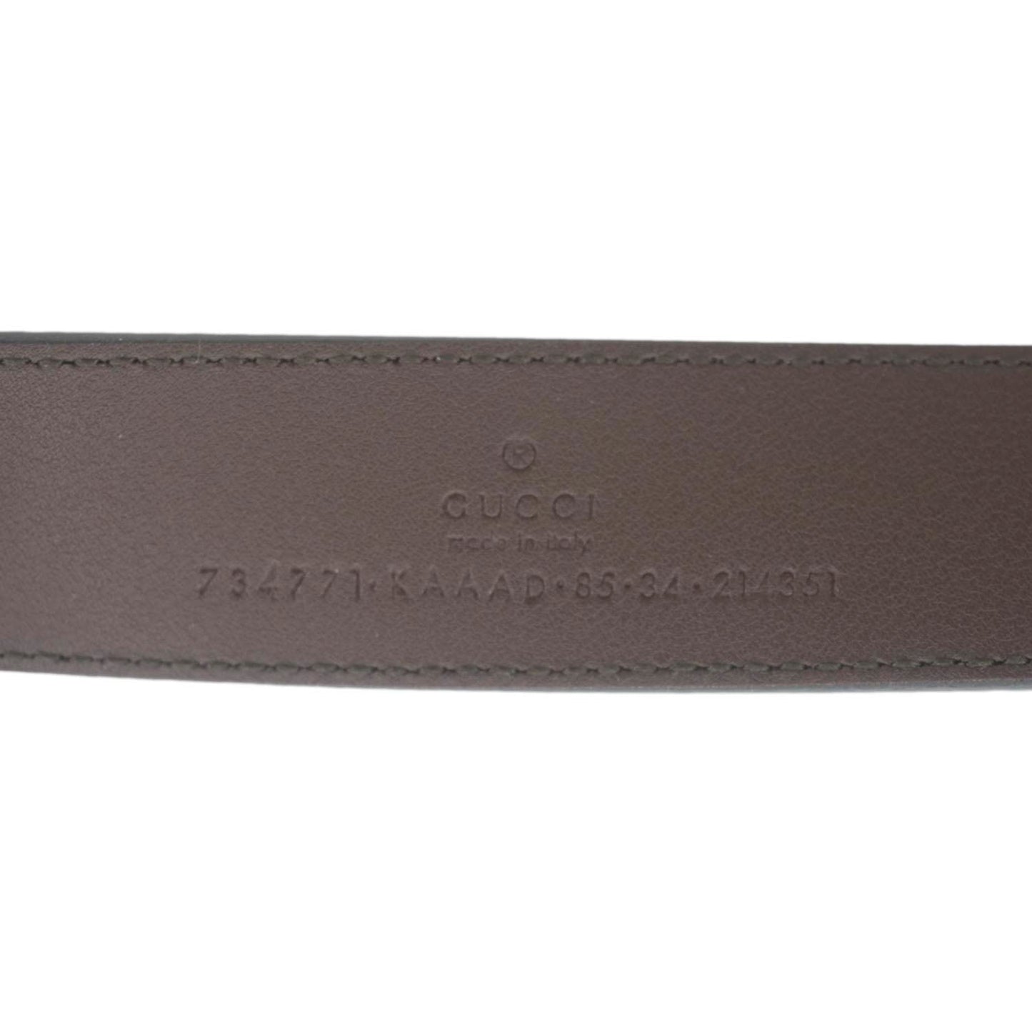 GUCCI Interlocking Buckle GG Supreme Canvas Belt Beige 734771 Size 85/34