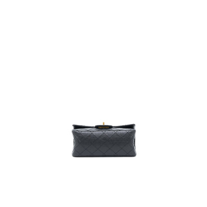 Chanel Mini 2.55 Reissue Flap Bag Aged Calfskin Black Brushed  (Microchip)