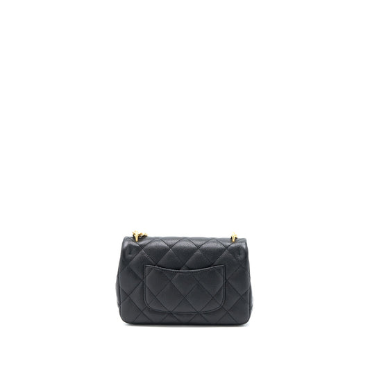 Chanel 23P Mini Coco Love Flap Bag Caviar Black  (Microchip)