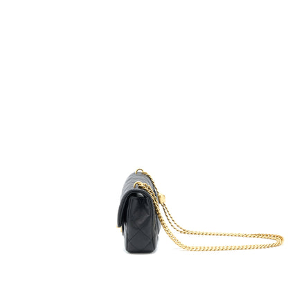 Chanel 23P Mini Coco Love Flap Bag Caviar Black  (Microchip)
