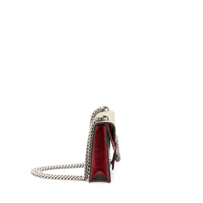 Gucci MIni Dionysus Supreme Suede Red Crossbody Bag SHW
