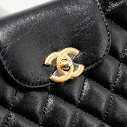 Chanel Mini Kelly Shopping Tote Bag Calfskin black  (microchip)