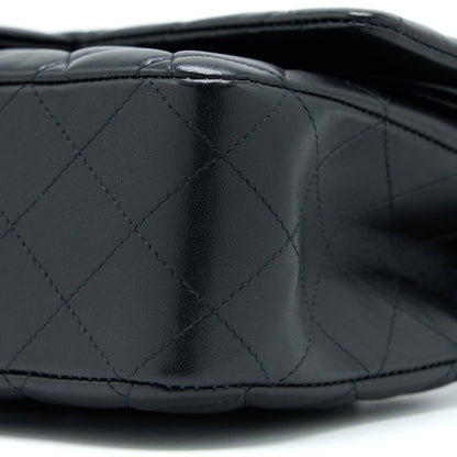 Chanel Medium Classic Double Flap Bag Lambskin So Black with Black Hardware (Microchip)