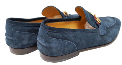 Gucci Horsebit Suede Moccasins Loafer with Web Men's Size 8