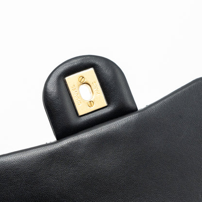Chanel Camellia adjustable chain mini square flap bag lambskin black  (microchip)