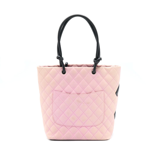 Chanel Vintage Camnon Tote Pink/Black