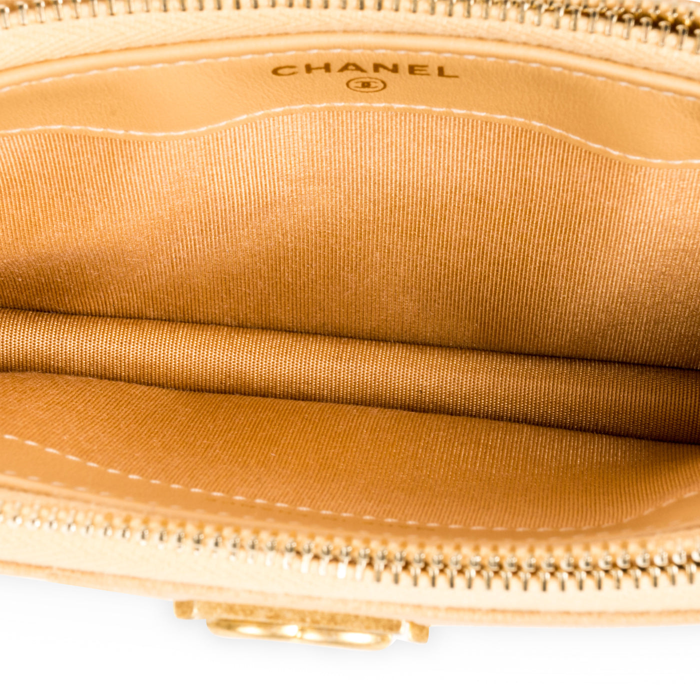 Chanel Boy Double Zip Clutch on Chain