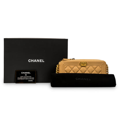 Chanel Boy Double Zip Clutch on Chain
