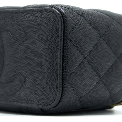 Chanel Long Vanity Case Caviar Black L