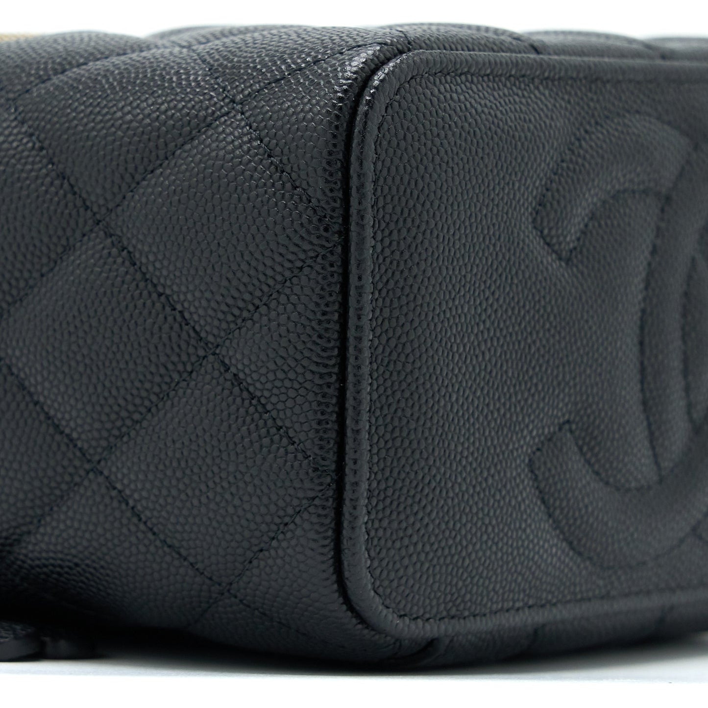 Chanel Long Vanity Case Caviar Black L