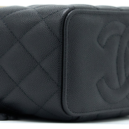 Chanel Long Vanity Case Caviar Black L